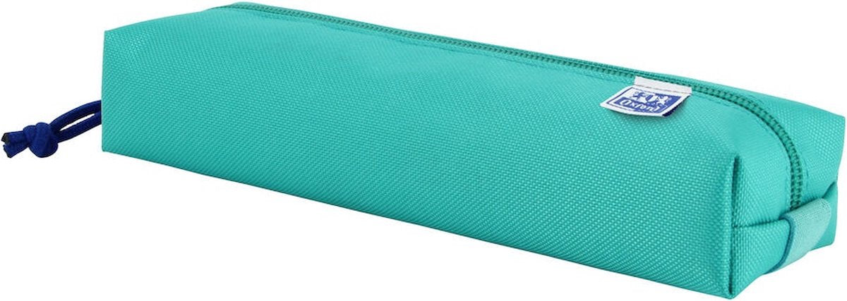 Trousse à crayons Oxford - turquoise avec élastique - trousse à stylos rectangulaire 22cm - trousse à crayons garçons - trousse à crayons filles