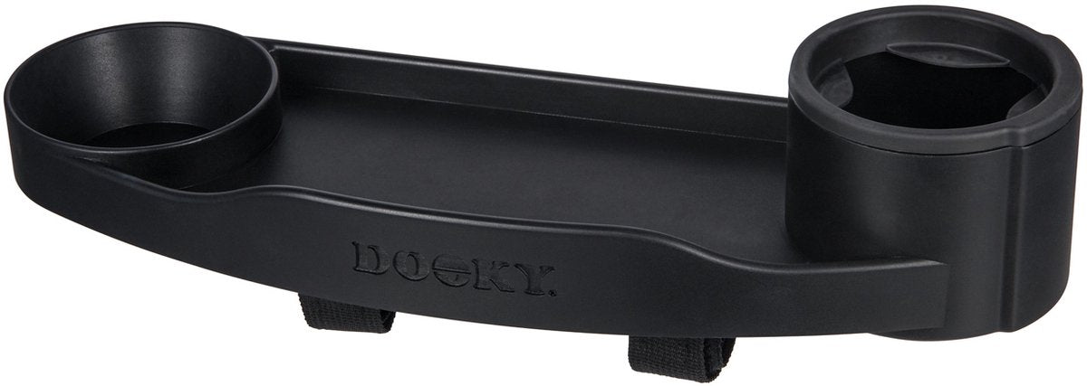 Plateau d'activités snack pour poussette Dooky - plateau pour manger et jouer pour le landau et la poussette - noir