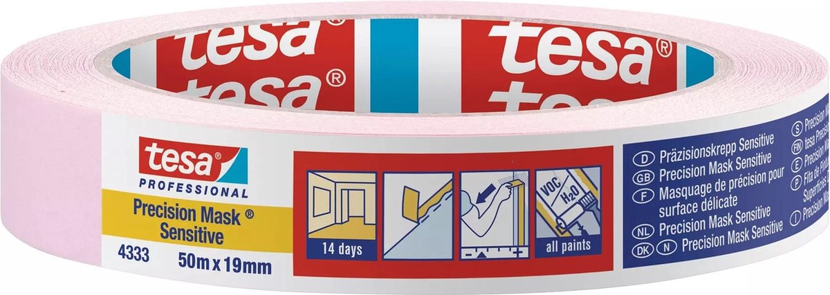 Tesa professional 1009790 - tesa precis.mask sensit. 19mmx50m | 8 pièces