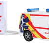 Ambulance transporteur VW Globe pour enfants avec remorque