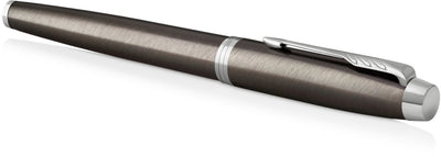 Parker dans un stylo plume | expresso foncé | pointe moyenne avec recharge d'encre bleue | avec coffret cadeau