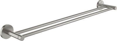 Porte-serviettes double Grohe start - supersteel (aspect inox)
