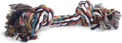 Corde de soie Beeztees - jouet pour chien - 4 nœuds - colorée - env. 360 grammes - 60x7x7 cm