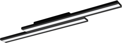 Plafonnier intelligent Eglo connect.z saliteras-z - 116 cm - noir et blanc - lumière blanche rgb réglable - dimmable - zigbee