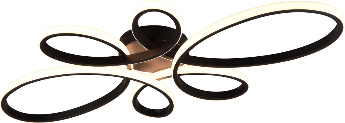 Trio fly - plafonnier - noir mat - incl. 1x CMS 32w - dimmable