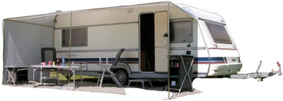 Caravane auvent coulissant Eurotrail 700 x 240 cm polyester gris