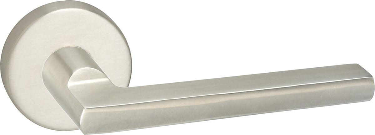 Tabouret Impresso Kirby avec rosace ronde, acier inoxydable dissimulé