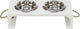 Trixie Be Nordic Set Nowing Bucket Water Bank Wood en acier inoxydable blanc