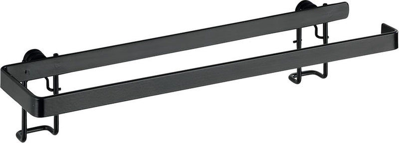 Wenko gala porte-rouleau mural acier noir 31cm - porte-papier essuie-tout mural