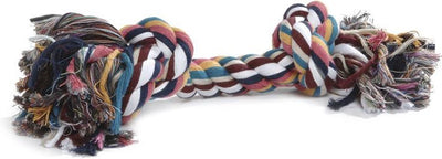 Corde de soie Beeztees - jouet pour chien - 2 nœuds - colorée - env. 300 grammes - 38x8x8 cm