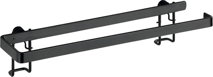 Wenko gala porte-rouleau mural acier noir 31cm - porte-papier essuie-tout mural