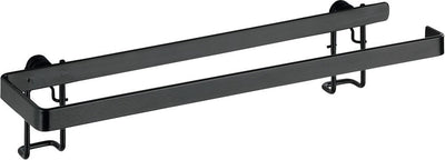 Wenko gala porte-rouleau mural acier noir 31cm - porte-papier essuie-tout mural