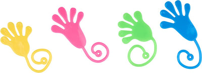 Eddy Toys mains collantes mains collantes 2 pièces - jouets extensibles qui collent - fête d'enfants - jouets mains collantes pour enfants - lancez et laissez-les coller - couleurs assorties - 1 combinaison de couleurs aléatoire