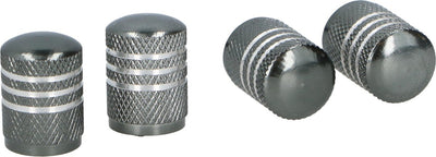 Bouchons de valve Dunlop av aluminium gris argent 4 pièces