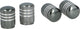 Bouchons de valve Dunlop av aluminium gris argent 4 pièces