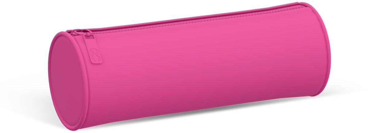 Trousse Qc couleur fuchsia - ronde - 21cm
