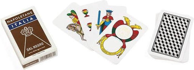 Cartes à jouer napoletane 83,5 mm carton marron 41 pièces