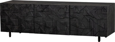 Meuble TV comptoir Woood - manguier - noir - 50x160x45