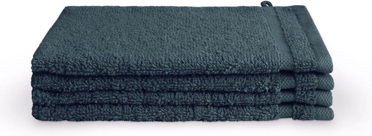 Ensemble de serviettes Byrklund - bases de bain - 4 pièces - 4x 16x21 - 100% coton - bleu foncé