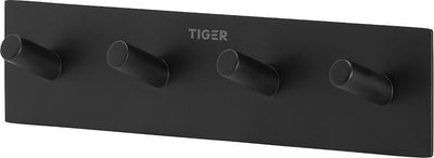Tigre carré - crochet porte-serviettes multi - sans perçage - crochets porte-serviettes - ruban adhésif 3m - noir mat