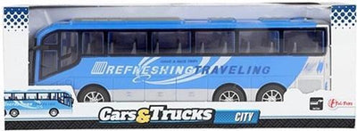 Toi-Toys Trucks Travel Bus Blue Friction, 32 cm
