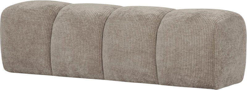 Banc de salle à manger Woood mojo 164 cm - tissu côtelé - sable foncé - 49x164x45