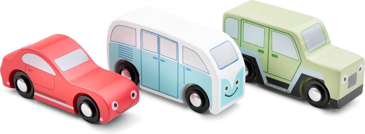 Ensemble de mini véhicules en bois New Classic Toys ® - voiture jouet - véhicule jouet - 3 voitures