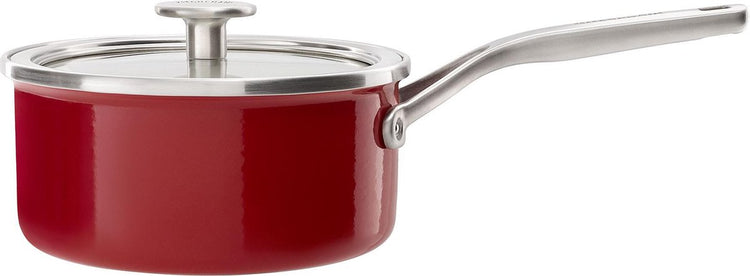 Kitchenaid casserole en acier émaillé 18cm 2,0l - rouge impérial - induction - sans pfas