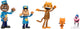 Jakks chien homme figurine 6 cm multipack