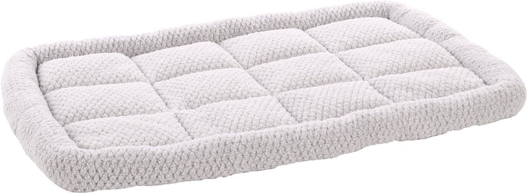 Coussin pour chien Flamingo - Coussin de banc - Coussin pour chien extra doux 100,5 x 63,5 cm - Convient pour cage pour chien et coussin pour chat - Jacquard rectangulaire gris