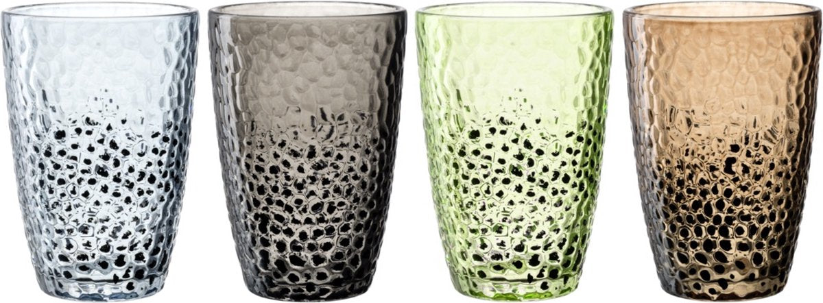 Verre à long drink Leonardo matera 340ml assorti - set 4