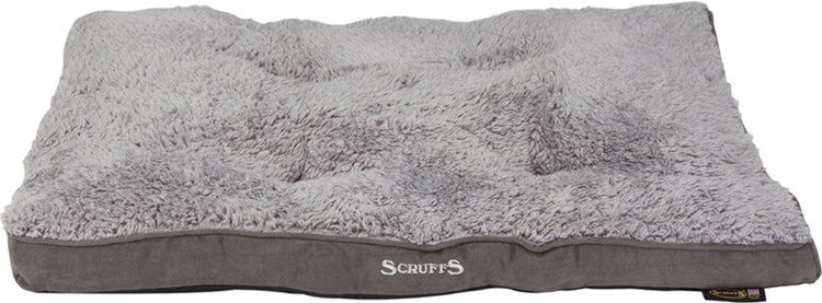 Scruffs cosy - coussin pour chien confortable - avec doublure extérieure en suède imitation et doublure intérieure super douce - gris - 82 x 58 cm