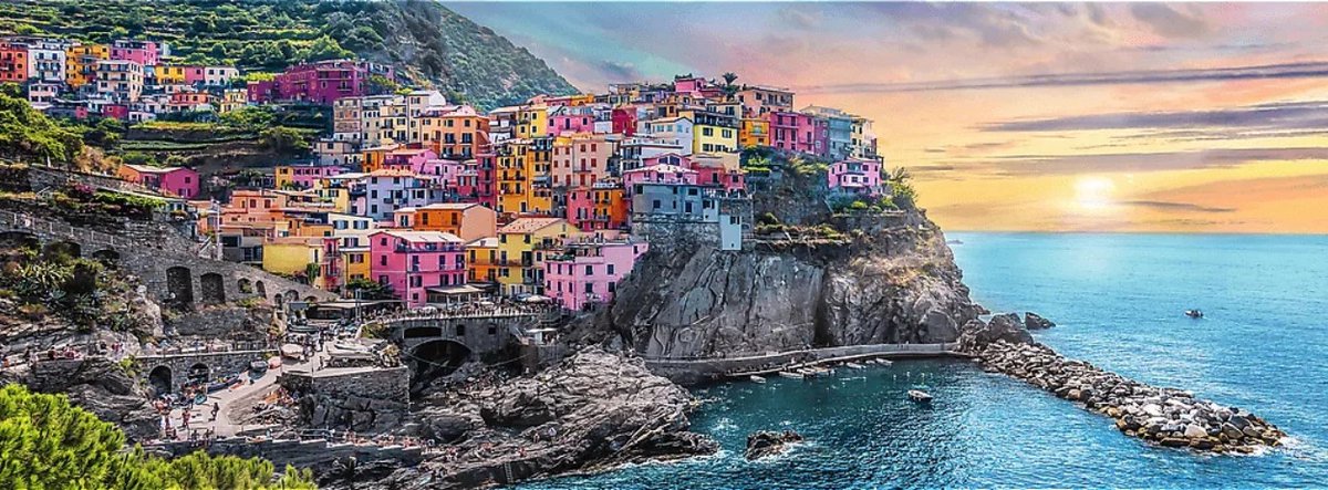 Trefl 500p - Vernazza au coucher du soleil, Italie