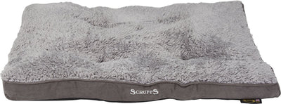 Scruffs cosy - coussin pour chien confortable - avec doublure extérieure en suède imitation et doublure intérieure super douce - gris - 82 x 58 cm