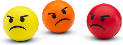 Balles anti-stress émoticônes #winner - article de blague - doux moyen dur - jaune orange rouge