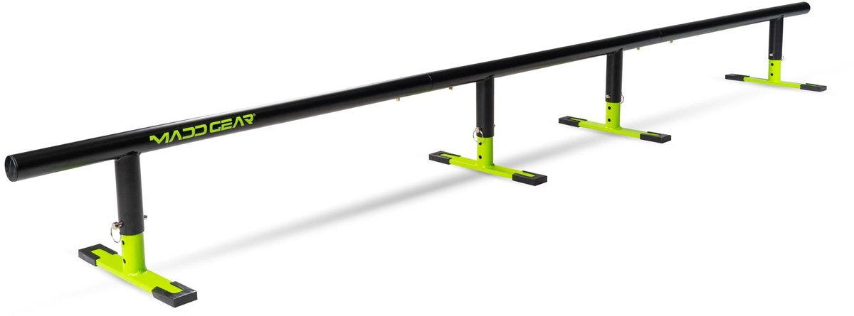 Madd Gear Grind Rail - mgp - 99 pouces 251 cm - pour trottinettes freestyle, skateboards skates - acier - facile à assembler