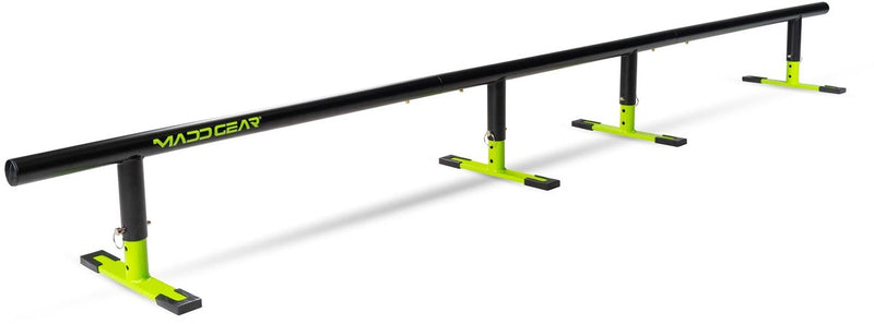 Madd Gear Grind Rail - mgp - 99 pouces 251 cm - pour trottinettes freestyle, skateboards skates - acier - facile à assembler