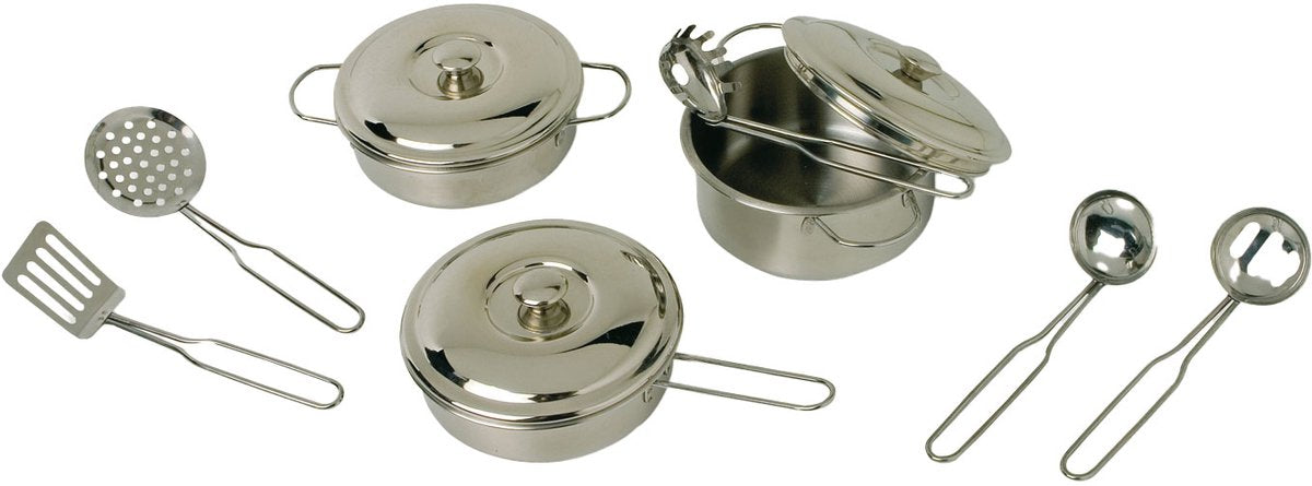 Petit ensemble de casseroles en métal, 11dlg,