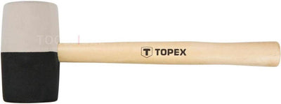 Marteau en caoutchouc Topex 680gr noir blanc diamètre 63mm