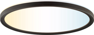 Brilliant avola - plafonnier - ø 29,3 cm - led 18w - 2400lm - 2700k-6500k - cct - minuterie - veilleuse - dimmable - télécommande - ip20 - noir