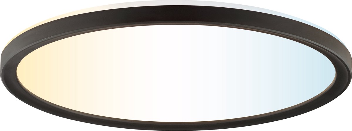 Brilliant avola - plafonnier - ø 29,3 cm - led 18w - 2400lm - 2700k-6500k - cct - minuterie - veilleuse - dimmable - télécommande - ip20 - noir