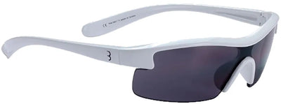 Bbb Cycling Lunettes de Cyclisme Enfant - Lunettes de Soleil Sportives Enfant - Protection UV 100% - Lunettes de Soleil pour garçons et Filles - Blanc Brillant - bsg-54
