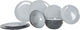 Gimex - ligne Vivid - vaisselle - gris - 12 pièces