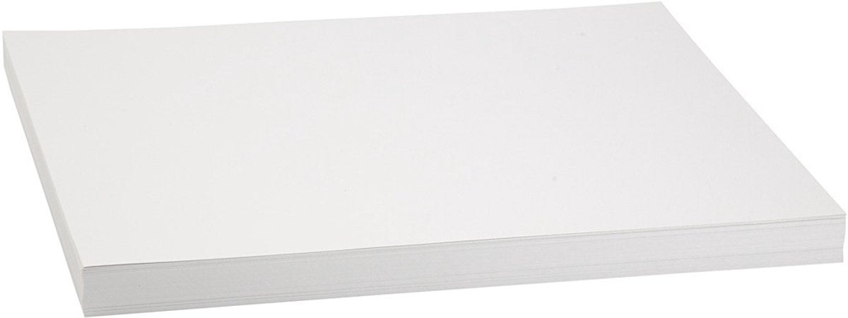 Carton coloré Creativ company, A3, feuille 297x420 mm, 250 gr, blanc, 100 feuilles 1 boîte