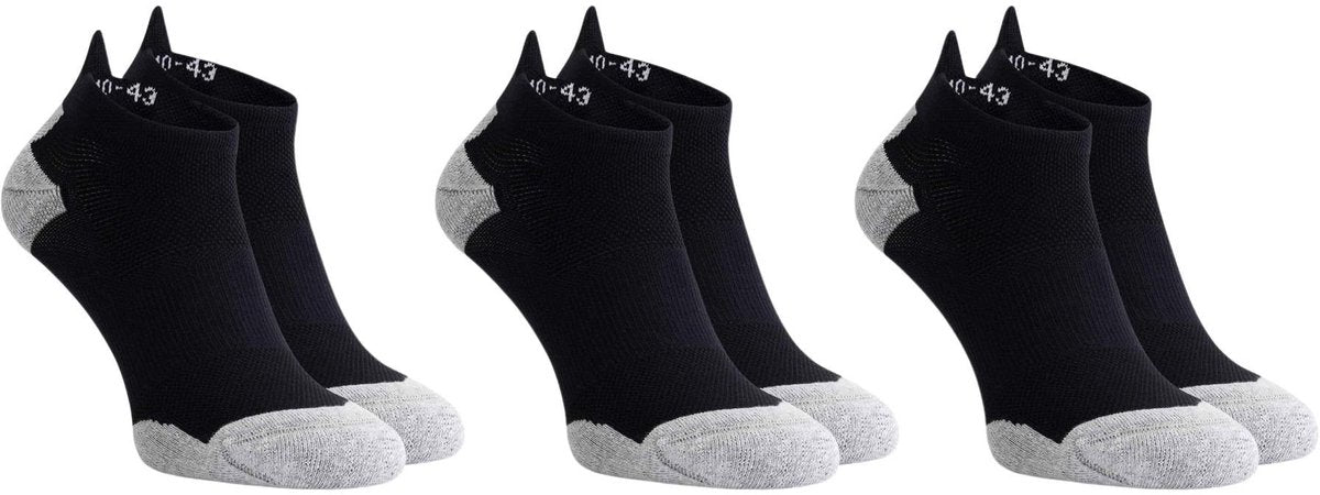 Rogelli core chaussettes de course - lot de 3 - noir gris - 44 47