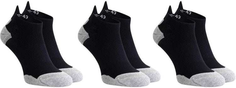 Rogelli core chaussettes de course - lot de 3 - noir gris - 44 47
