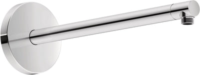 Bras de douche Duravit 30 cm montage au plafond rond métal chromé brillant - bras de douche à effet pluie universel 1 2 raccordement
