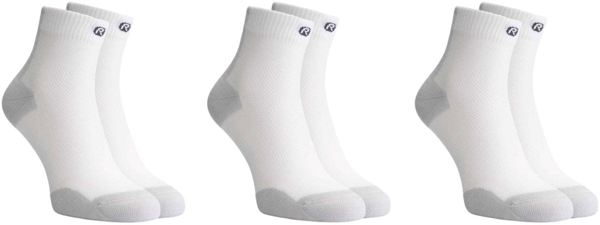 Rogelli core chaussettes de course - pack de 3 - blanc gris - 40 43