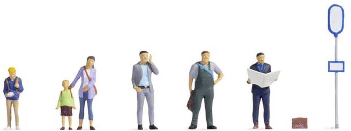 Noch 36246 n à l'arrêt de bus figurines modèle prêt à l'emploi