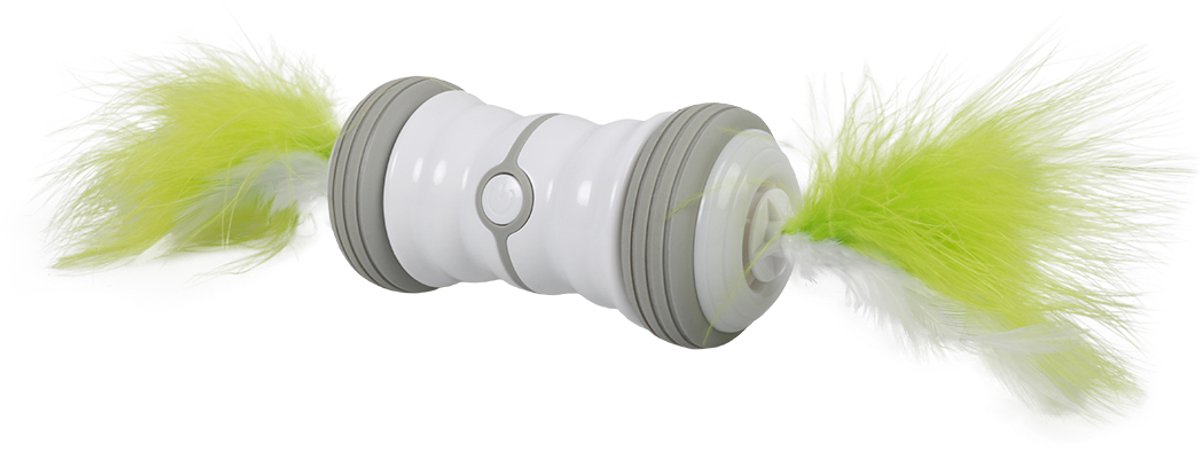 Ebi - jouets pour animaux - chat - double fileur 13x6x6cm blanc vert - 1er